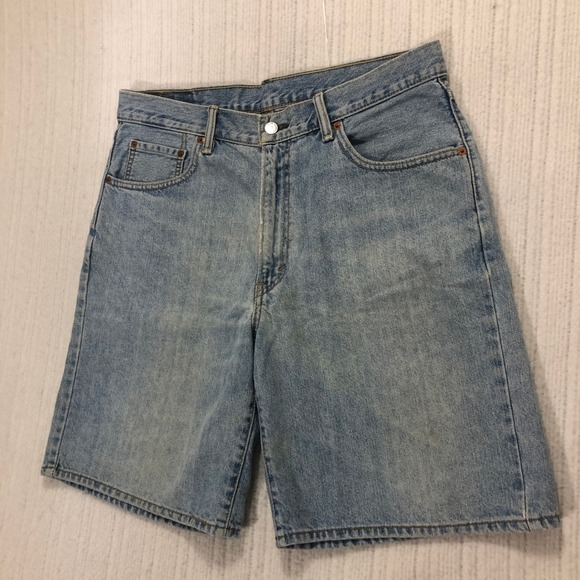 Levi's 550‎ Relaxed Fit Denim Jean Shorts Mens Size 36 Light Wash Blue - Picture 1 of 7